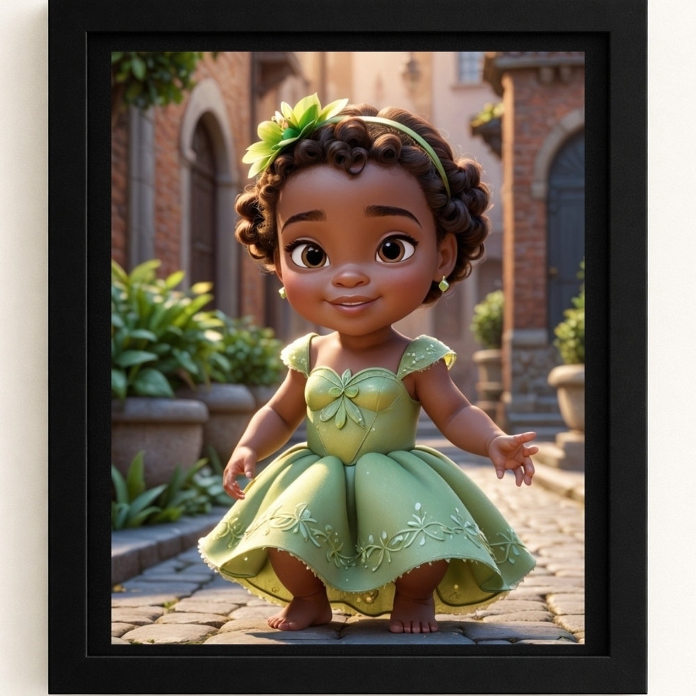 Green Baby Dress A.I. Print 8x10 Frame